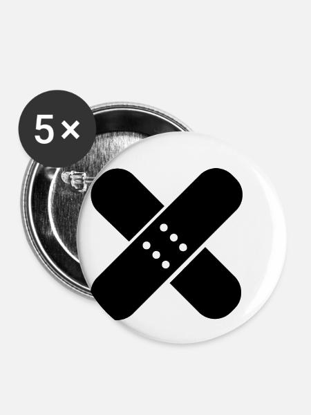 Pad - Buttons klein 25 mm (5er Pack) - Weiß