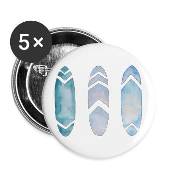 Stand Up Paddling Surfboard - Buttons small 1''/25 mm (5-pack) - white - Front
