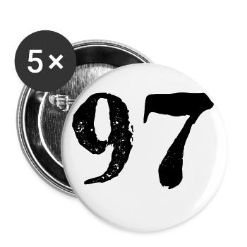 97 Number jersey - Buttons small 1''/25 mm (5-pack) - white - Front
