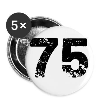 75 number jersey - Buttons small 1''/25 mm (5-pack) - white - Front