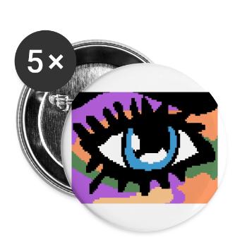 Eye - Buttons small 1''/25 mm (5-pack) - white - Front