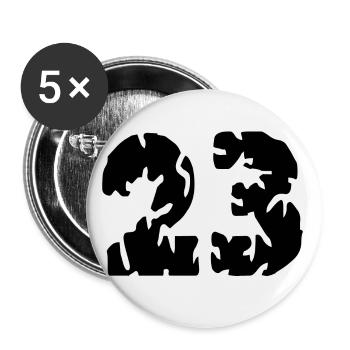 23 Number jersey - Buttons small 1''/25 mm (5-pack) - white - Front