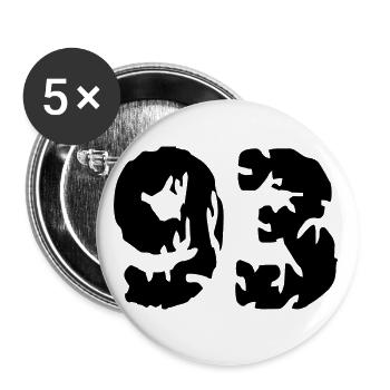 93 Number jersey - Buttons small 1''/25 mm (5-pack) - white - Front