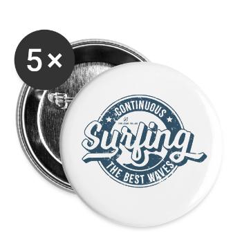 Denim Surflabel Vintaged - Buttons klein 25 mm (5er Pack) - Weiß - Vorne
