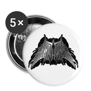 Stay strong: Strength calligraphy in tattoo style - Buttons small 1''/25 mm (5-pack) - white - Front