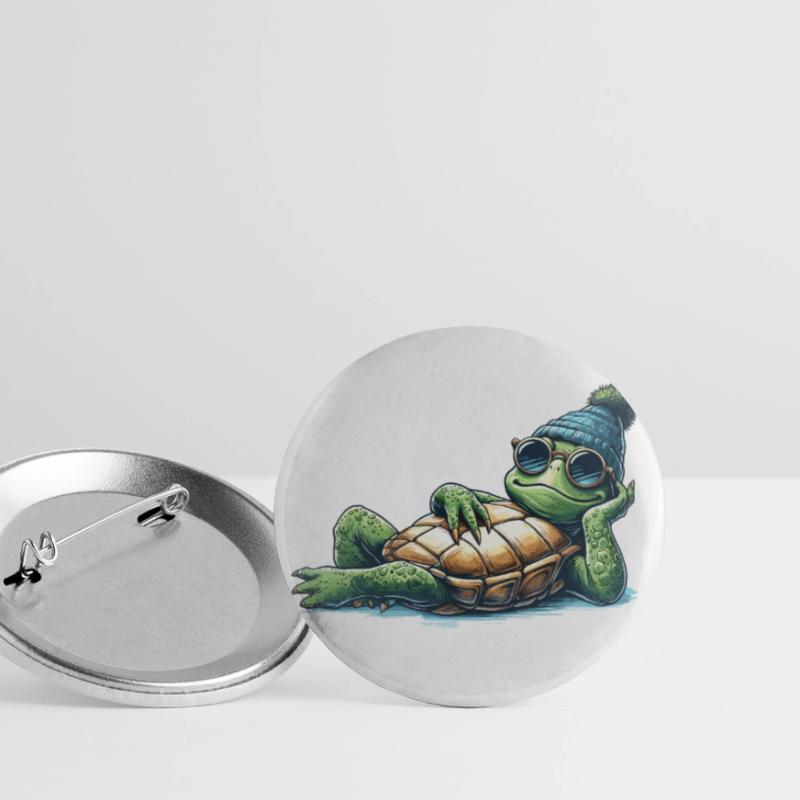 Chill Toad Turtle Cool Chill Gift Buttons small 1''/25 mm (5-pack)