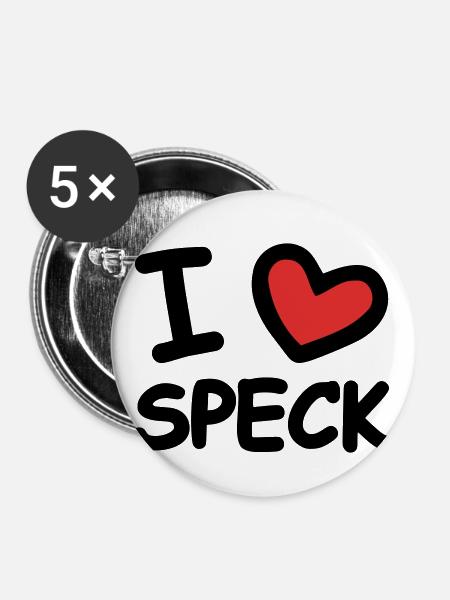 I Love Speck - Buttons klein 25 mm (5er Pack) - Weiß