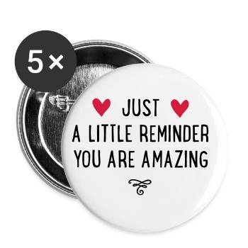 amazing - Buttons small 1''/25 mm (5-pack) - white - Front