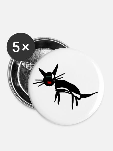 Professor Mauz - Buttons klein 25 mm (5er Pack) - Weiß
