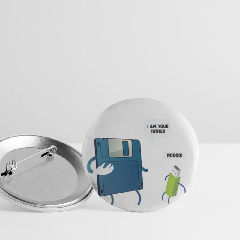 Father _ Son Floppy Disk ... Programmers & Nerd Buttons small 1''/25 mm (5-pack)
