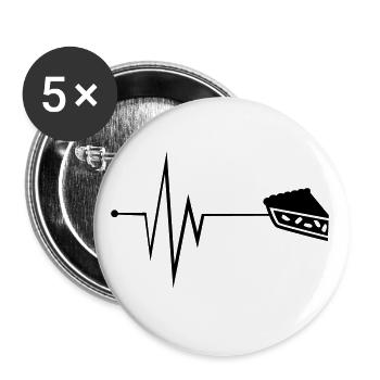 Apple Pie Pulse - Buttons small 1''/25 mm (5-pack) - white - Front