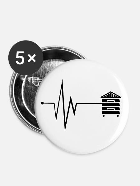 Honig Puls - Buttons klein 25 mm (5er Pack) - Weiß