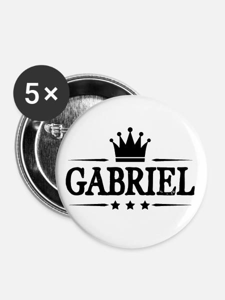 Gabriel - Buttons klein 25 mm (5er Pack) - Weiß