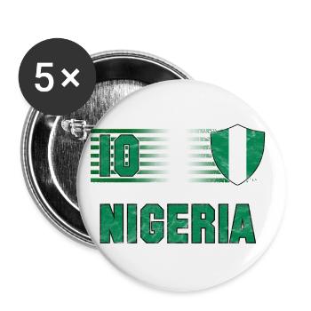 Nigeria Football Team - Buttons small 1''/25 mm (5-pack) - white - Front
