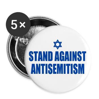 stand against antisemitism - Buttons small 1''/25 mm (5-pack) - white - Front
