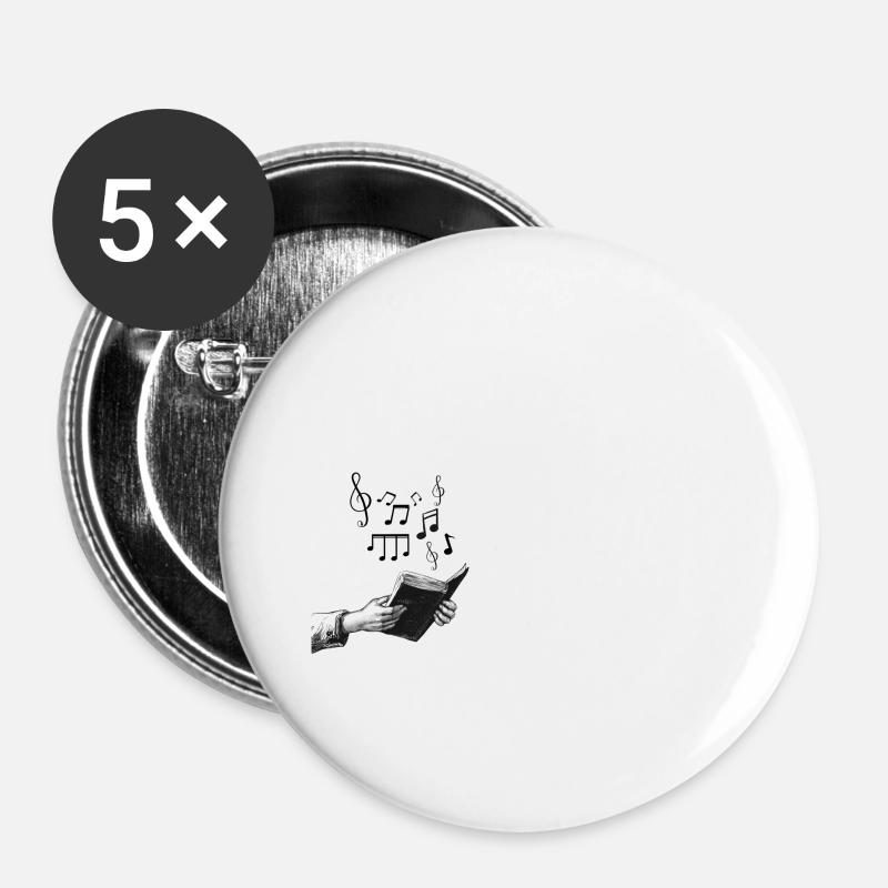 Favorite book - Buttons small 1''/25 mm (5-pack) - white