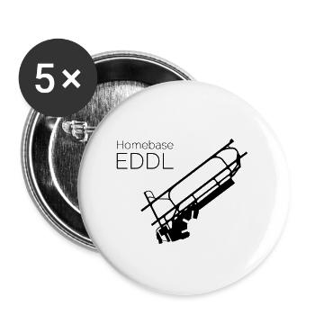 Dusseldorf Airport - Buttons small 1''/25 mm (5-pack) - white - Front