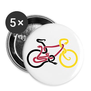 Three Snakes Bike - Buttons klein 25 mm (5er Pack) - Weiß - Vorne