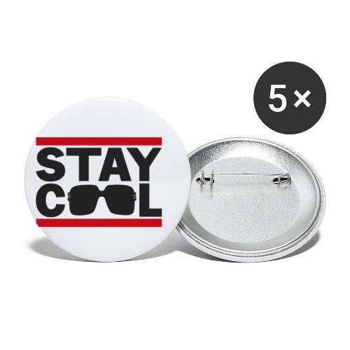 Stay Cool √ - Buttons/Badges lille, 25 mm (5-pack)