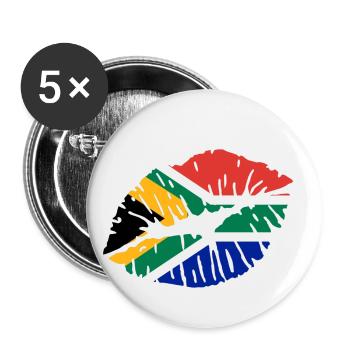 Afrique du Sud - Lot de 5 petits badges (25 mm) - blanc - Devant