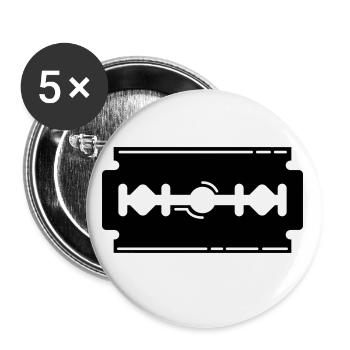 Razor Blade Icon Icon - Buttons small 1''/25 mm (5-pack) - white - Front