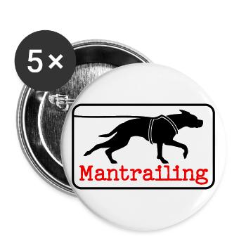 Mantrailing Typewriter - Buttons small 1''/25 mm (5-pack) - white - Front