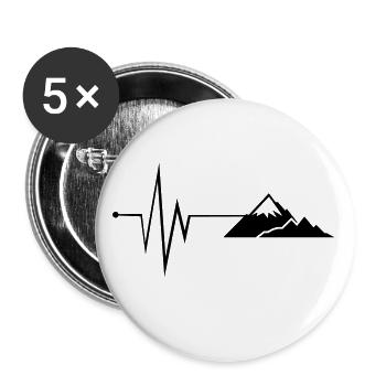 Puls Mountains Silhouette - Buttons small 1''/25 mm (5-pack) - white - Front