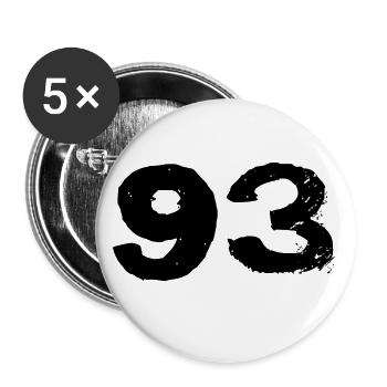 93 Number jersey - Buttons small 1''/25 mm (5-pack) - white - Front