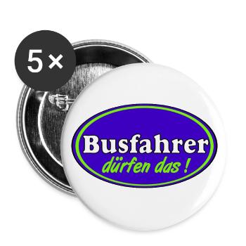 Busfahrer Bus Omnibus Kraftfahrer Schulbus (25) - Buttons klein 25 mm (5er Pack) - Weiß - Vorne