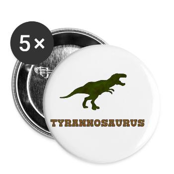 Dino Tyrannosaurus Rex Dino préféré - Lot de 5 petits badges (25 mm) - blanc - Devant