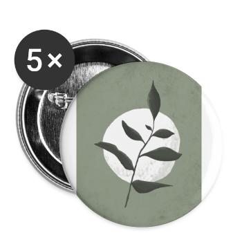 plants in moon - Lot de 5 petits badges (25 mm) - blanc - Devant