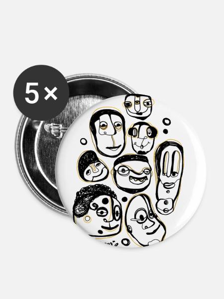 Do you like coffee?! - Buttons klein 25 mm (5er Pack) - Weiß