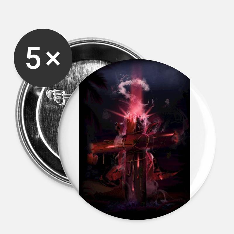 Fatal Totem - Piracy - Buttons small 1''/25 mm (5-pack) - white