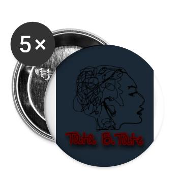 Tata B. Logo- tata.b.tate - Buttons small 1''/25 mm (5-pack) - white - Front
