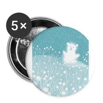 Luminalle - Buttons klein 25 mm (5er Pack) - Weiß - Vorne