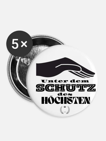 Der Schutz des Höchsten - Buttons klein 25 mm (5er Pack) - Weiß