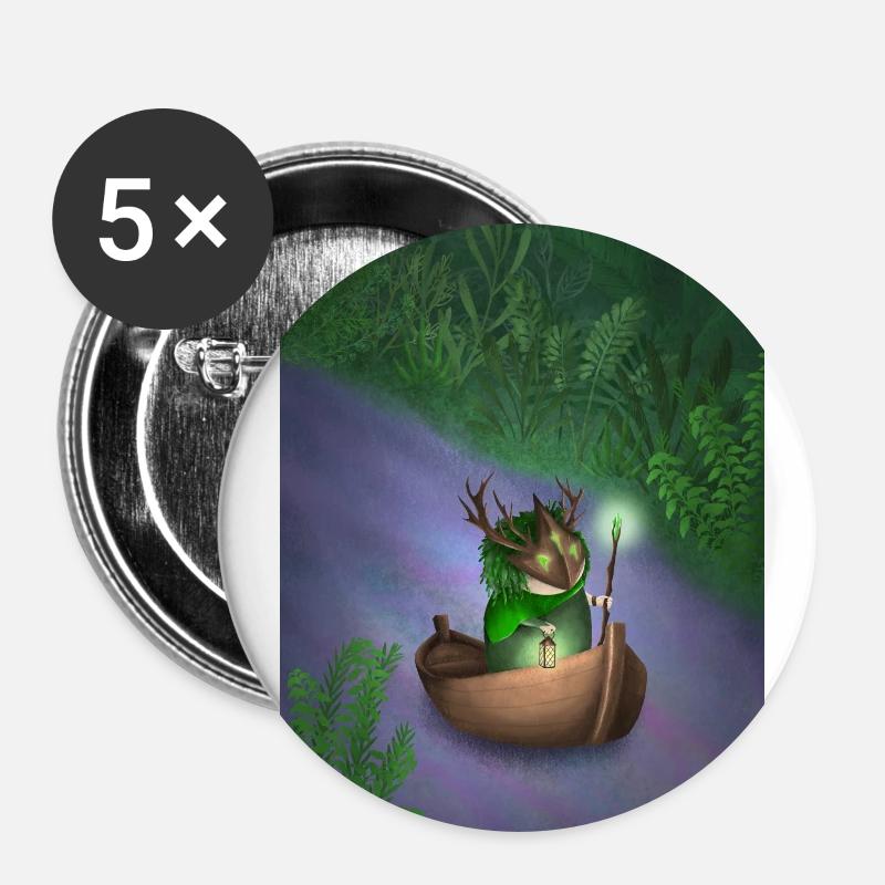 Geistführer - Buttons klein 25 mm (5er Pack) - Weiß