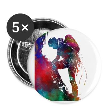Mountaineer Climbing Sport Art #mountaineer #climb - Buttons small 1''/25 mm (5-pack) - white - Front