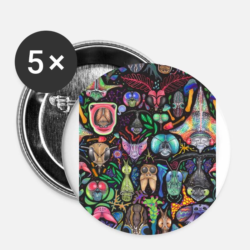 shrugbug - Buttons small 1''/25 mm (5-pack) - white