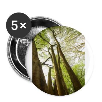 Springbäume aus einem niedrigen Winkel - Buttons klein 25 mm (5er Pack) - Weiß - Vorne