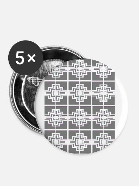 Neuer Typ - Buttons klein 25 mm (5er Pack) - Weiß