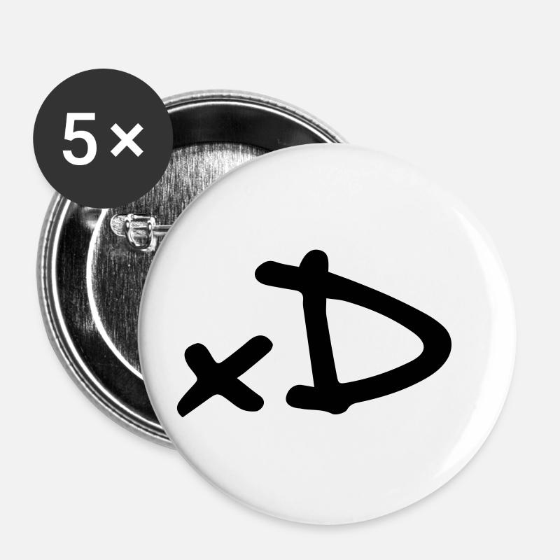 xD - Buttons small 1''/25 mm (5-pack) - white