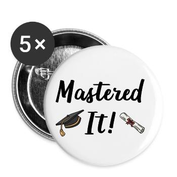 Mastered It I - Buttons small 1''/25 mm (5-pack) - white - Front