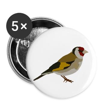 goldfinch - Buttons small 1''/25 mm (5-pack) - white - Front