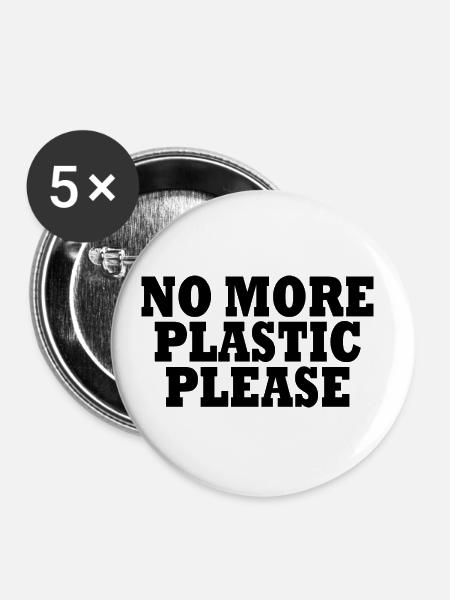 No more plastic - Buttons klein 25 mm (5er Pack) - Weiß