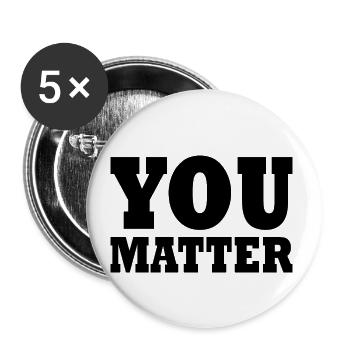 You matter - Buttons klein 25 mm (5er Pack) - Weiß - Vorne