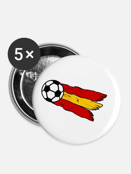 Die spanischen Fans - Buttons klein 25 mm (5er Pack) - Weiß