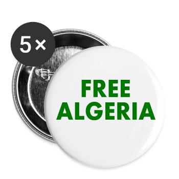 Algerien - Buttons klein 25 mm (5er Pack) - Weiß - Vorne
