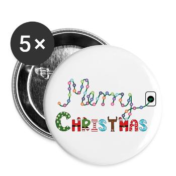 Christmas tree lights - Buttons small 1''/25 mm (5-pack) - white - Front