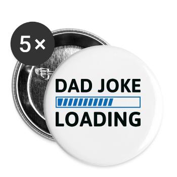 Chargement de blagues de papa - Lot de 5 petits badges (25 mm) - blanc - Devant